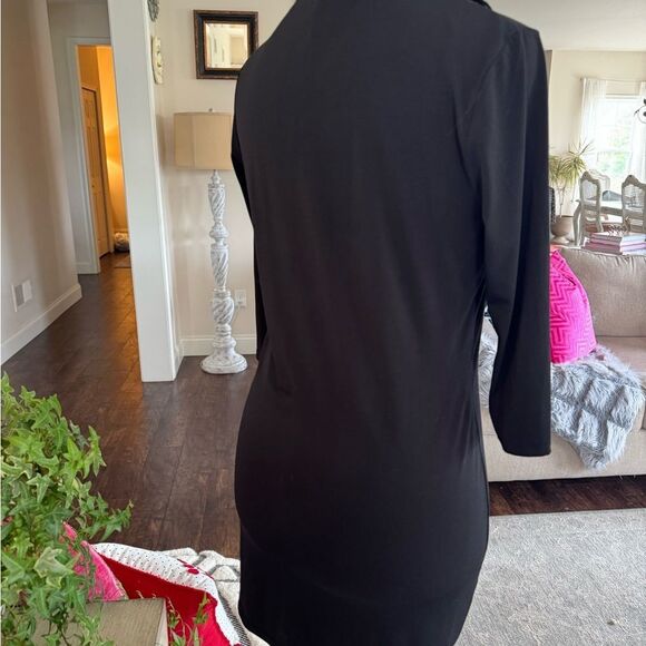 White House, black market, black, long sleeve tunic with ruffles size me… - Picture 4 of 5